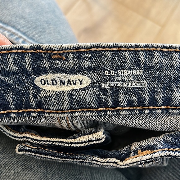 NWOT Old Navy O.G. Straight Button Fly Hight Rise Secret Slim Pockets Jeans - Picture 7 of 10